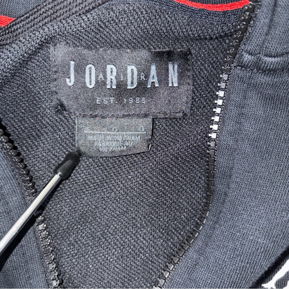 Jordan Black and Red Hooded Jacket - Picture 5 of 5